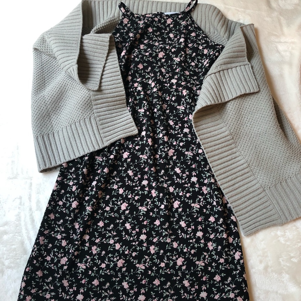 Tilly's Black Floral Print Dress